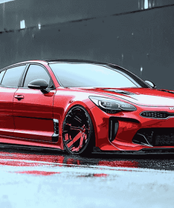 Red Kia Stinger Performance Diamond Painting