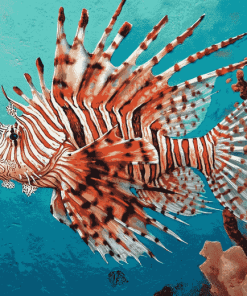 Red Lionfish Aquatic Diamond Painting