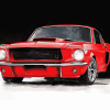 Red Mustang 1967 Diamond Painting