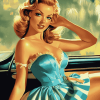 Retro Pin Up Girl Diamond Painting