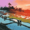 Rice Fields of Asia Diamond Painting