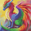 Rippled Rainbow Dragon Diamond Painting