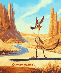 Roadrunner and Coyote Cartoon Diamond Painting