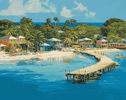 Roatan Island Seascape Diamond Painting