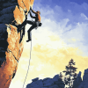 Rock Climbing Silhouettes Diamond Painting