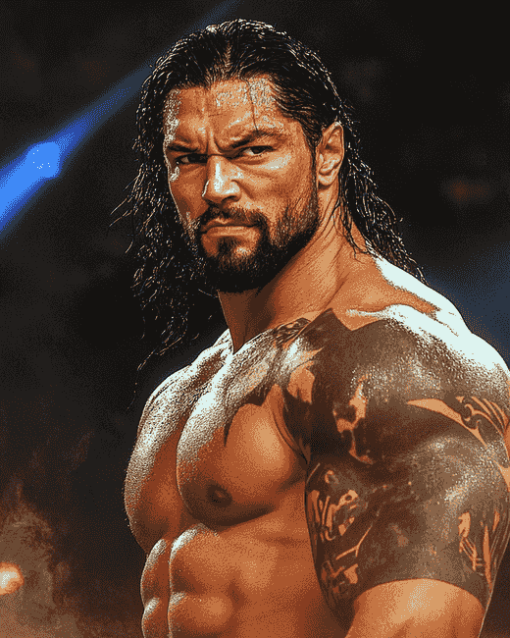 Roman Reigns WWE Champion Diamond Painting