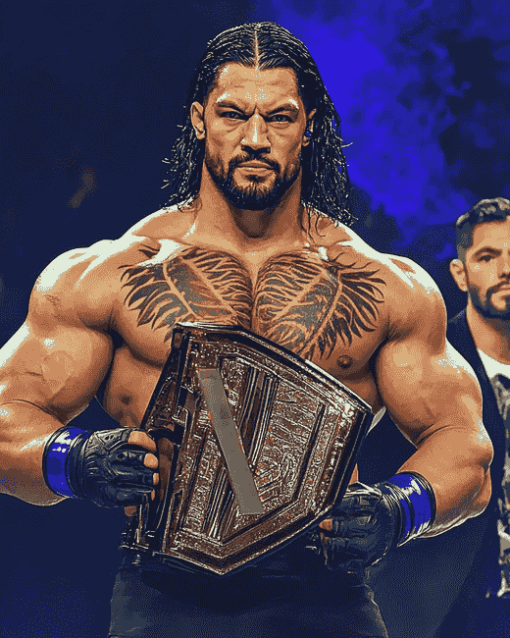 Roman Reigns WWE Champion Diamond Painting