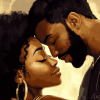 Romantic Afro Couple Diamond Painting