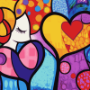 Romantic Britto Hearts Diamond Painting