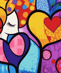 Romantic Britto Hearts Diamond Painting