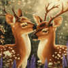 Romantic Deer Pair Diamond Painting