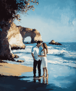 Romantic Santa Cruz Beaches Diamond Painting