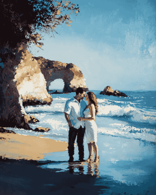 Romantic Santa Cruz Beaches Diamond Painting