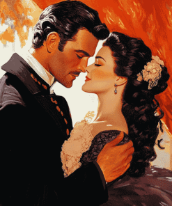 Romantic Scarlet O'Hara and Rhett Butler Diamond Painting