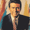 Ronald Reagan Vintage Politician Diamond Painting