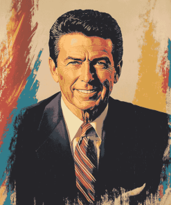 Ronald Reagan Vintage Politician Diamond Painting