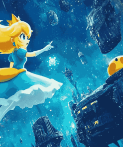 Rosalina Mario Galaxy Art Diamond Painting