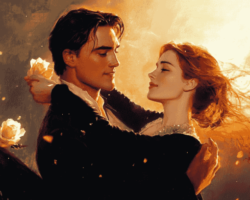 Rose and Jack Titanic Movie Diamond Painting