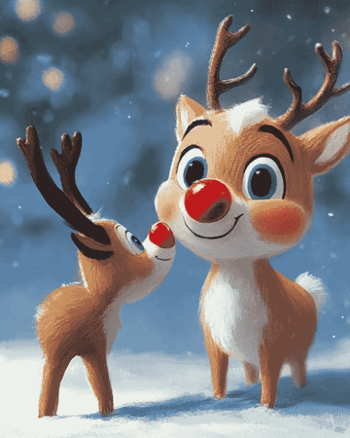 Rudolph Reindeer Animation Diamond Painting