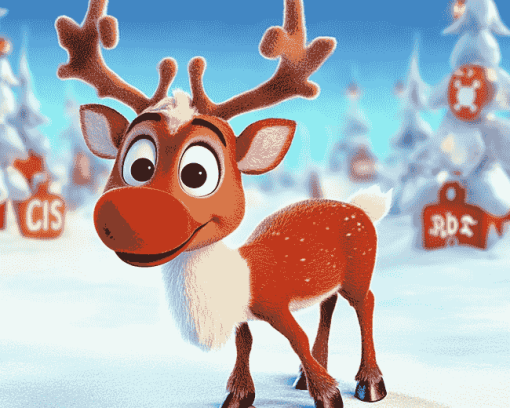 Rudolph the Red Nosed Reindeer Diamond Painting