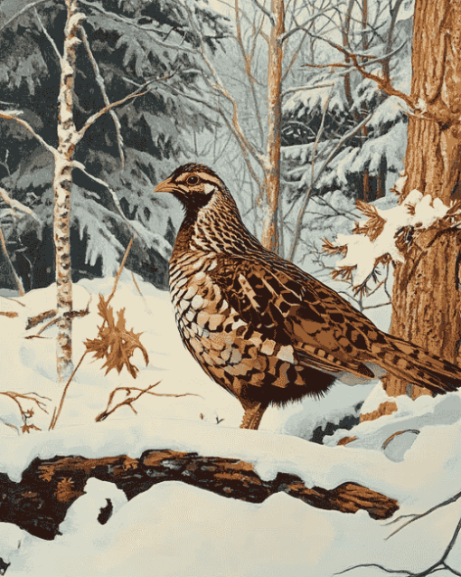 Ruffed Grouse Bird Diamond Painting