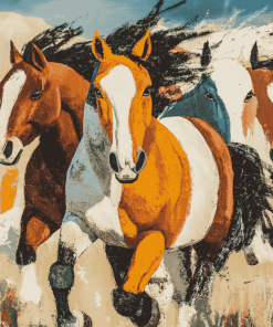 Running Horse Diamond Painting