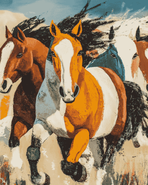 Running Horse Diamond Painting