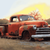 Rusty Chevrolet 1950 Truck Diamond Painting