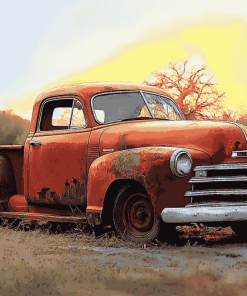 Rusty Chevrolet 1950 Truck Diamond Painting