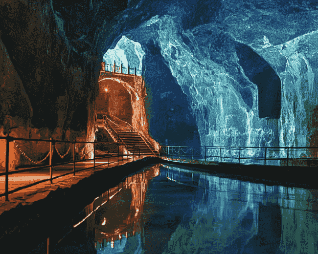 Finalizing Salt Mine Poland Blue Grotto artwork