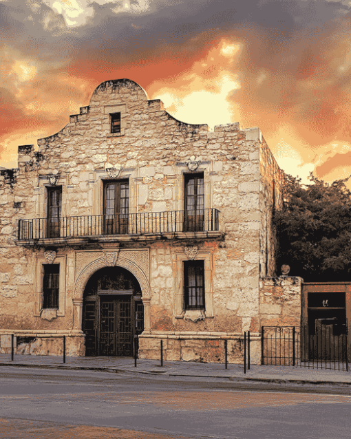 San Antonio Historical Monuments Diamond Painting