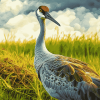 Sandhill Crane Nature Diamond Painting