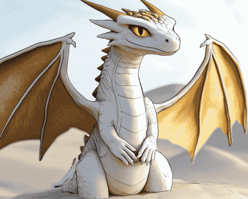 Sandy Desert Dragon Diamond Painting