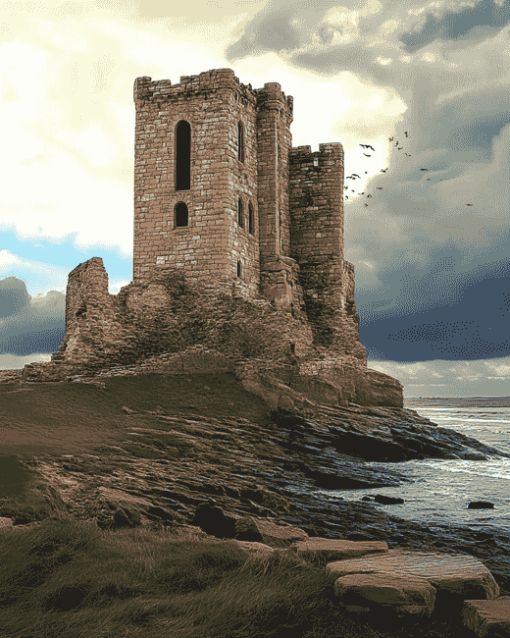 Scarbrough Castle Artwork Diamond Painting