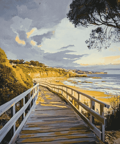 Seascape Torquay Boardwalk Diamond Painting