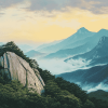 Seoraksan Mountain Scene Diamond Painting