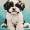 Shih Tzu Puppy Dogs Diamond Painting