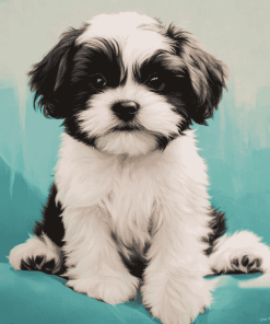 Shih Tzu Puppy Dogs Diamond Painting