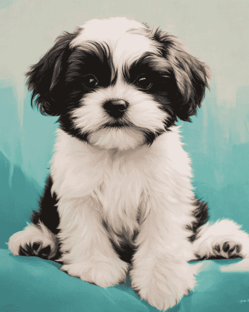 Shih Tzu Puppy Dogs Diamond Painting