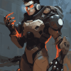 Sigma Overwatch Character Diamond Painting