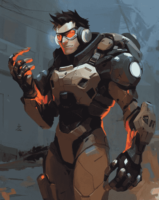 Sigma Overwatch Character Diamond Painting