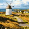 Skerries Windmills Landscape Diamond Painting