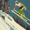 Ski Jumping Athletes Diamond Painting