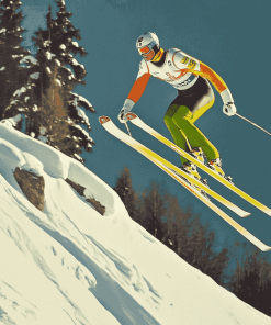 Ski Jumping Athletes Diamond Painting