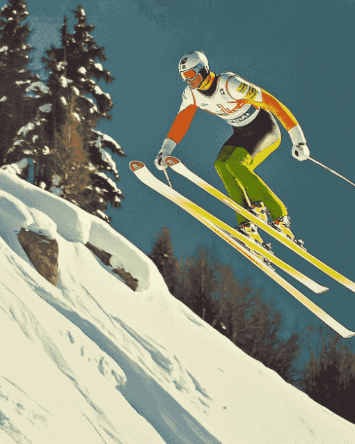 Ski Jumping Athletes Diamond Painting