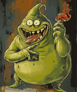 Slimer Ghostbusters Cartoon Diamond Painting