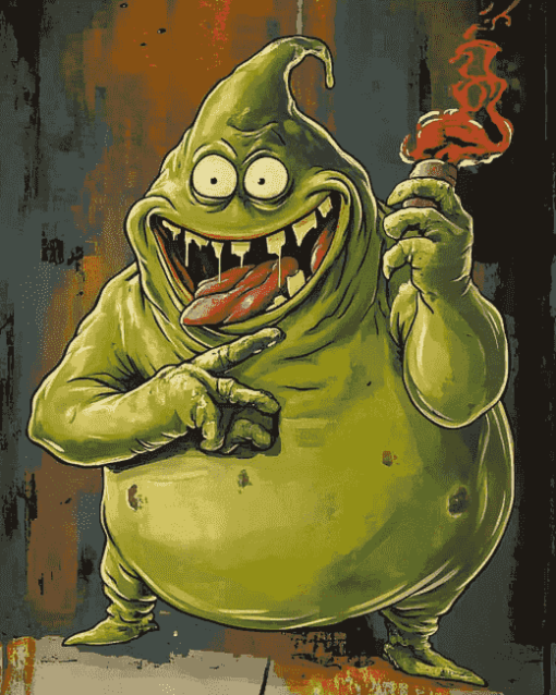 Slimer Ghostbusters Cartoon Diamond Painting