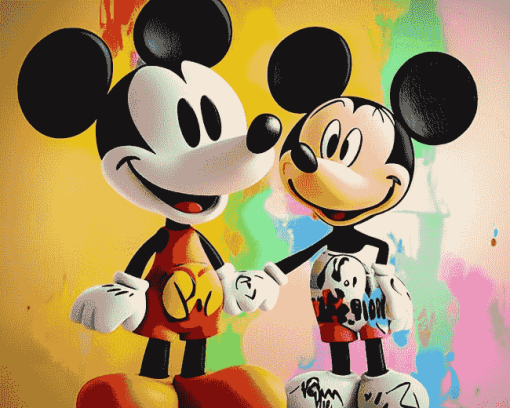 Snoopy and Mickey Mouse Cartoon Diamond Painting