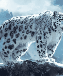 Snow Leopard Elegance Diamond Painting