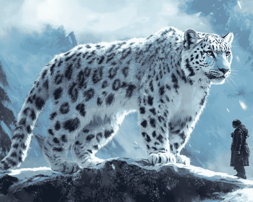 Snow Leopard Elegance Diamond Painting